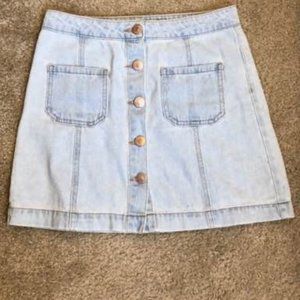 Light blue jean/denim skirt
